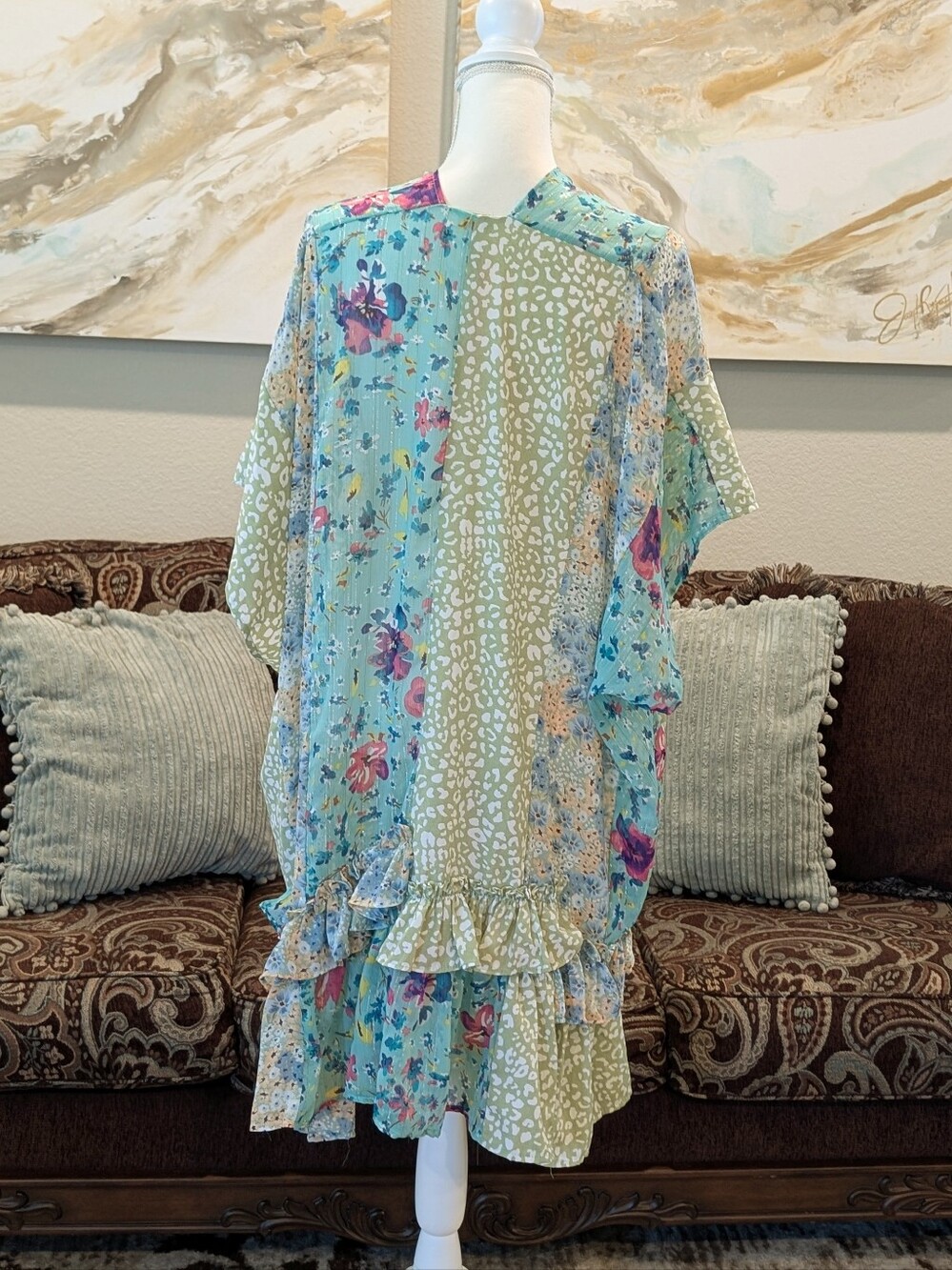 UmGee Green Floral Kimono Cardigan - Picture 6 of 6